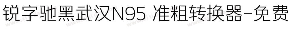 锐字驰黑武汉N95 准粗转换器字体转换